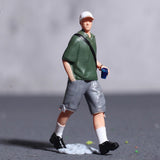 Maxbell 1/64 Miniature Figure Collections Dollhouse Accessories Mini People Figurine Man Green