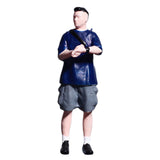 Maxbell 1/64 Miniature Figure Collections Dollhouse Accessories Mini People Figurine Man Blue