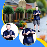 Maxbell 1/64 Miniature Figure Collections Dollhouse Accessories Mini People Figurine Man Blue