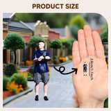 Maxbell 1/64 Miniature Figure Collections Dollhouse Accessories Mini People Figurine Man Blue