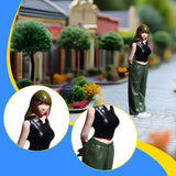 Maxbell 1/64 Miniature Figure Collections Dollhouse Accessories Mini People Figurine Woman