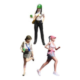 Maxbell 1:64 Scale People Figurine Resin Street People Figure for Miniature Projects green hat