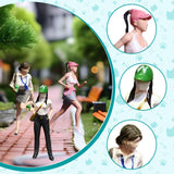 Maxbell 1:64 Scale People Figurine Resin Street People Figure for Miniature Projects green hat