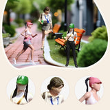 Maxbell 1:64 Scale People Figurine Resin Street People Figure for Miniature Projects green hat