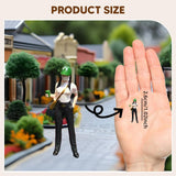 Maxbell 1:64 Scale People Figurine Resin Street People Figure for Miniature Projects green hat