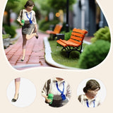 Maxbell 1:64 Scale People Figurine Resin Street People Figure for Miniature Projects white collar