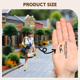 Maxbell 1:64 Scale People Figurine Resin Street People Figure for Miniature Projects white collar