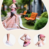 Maxbell 1:64 Scale People Figurine Resin Street People Figure for Miniature Projects running