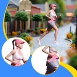 Maxbell 1:64 Scale People Figurine Resin Street People Figure for Miniature Projects running