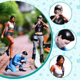 Maxbell Miniature People Figurine 1:64 Scale Diorama Figure for Hobby Tabletop Games height  2.6cm