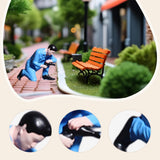 Maxbell Miniature People Figurine 1:64 Scale Diorama Figure for Hobby Tabletop Games height 1.55cm