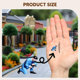 Maxbell Miniature People Figurine 1:64 Scale Diorama Figure for Hobby Tabletop Games height 1.55cm