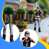 Maxbell Miniature People Figurine 1:64 Scale Diorama Figure for Hobby Tabletop Games height 2.65cm
