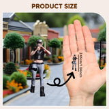 Maxbell Miniature People Figurine 1:64 Scale Diorama Figure for Hobby Tabletop Games height 2.65cm