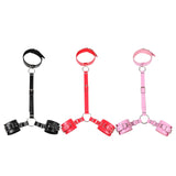Maxbell Neck to Wrist Bondage Strap Restraints Kit Sex Toys SM Play Games Black