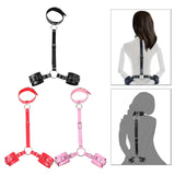 Maxbell Neck to Wrist Bondage Strap Restraints Kit Sex Toys SM Play Games Black
