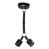 Maxbell Neck to Wrist Bondage Strap Restraints Kit Sex Toys SM Play Games Black