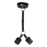 Maxbell Neck to Wrist Bondage Strap Restraints Kit Sex Toys SM Play Games Black