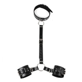 Maxbell Neck to Wrist Bondage Strap Restraints Kit Sex Toys SM Play Games Black