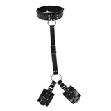 Maxbell Neck to Wrist Bondage Strap Restraints Kit Sex Toys SM Play Games Black