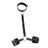 Maxbell Neck to Wrist Bondage Strap Restraints Kit Sex Toys SM Play Games Black