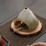 Maxbell Palo Santo Holder Handmade Ash Catcher Smudge Bowl for Desk Yoga Dining Room Brown