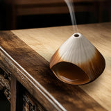 Maxbell Palo Santo Holder Handmade Ash Catcher Smudge Bowl for Desk Yoga Dining Room Brown