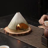 Maxbell Palo Santo Holder Handmade Ash Catcher Smudge Bowl for Desk Yoga Dining Room Brown