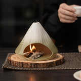 Maxbell Palo Santo Holder Handmade Ash Catcher Smudge Bowl for Desk Yoga Dining Room Brown