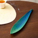 Maxbell Leaf Incense Holder Collectible Ash Catcher Tray for Home Cabinet  Small
