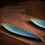 Maxbell Leaf Incense Holder Collectible Ash Catcher Tray for Home Cabinet  Small