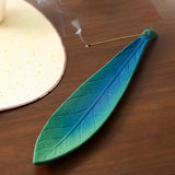 Maxbell Leaf Incense Holder Collectible Ash Catcher Tray for Home Cabinet  Large