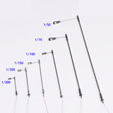 Maxbell 10 Pieces Model Railway Train Lamp Posts 1: 75 Scale for Architecture Models
