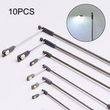 Maxbell 10 Pieces Model Railway Train Lamp Posts 1: 75 Scale for Architecture Models