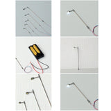 Maxbell 10 Pieces Model Railway Train Lamp Posts 1: 75 Scale for Architecture Models