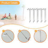 Maxbell 10 Pieces Model Railway Train Lamp Posts 1: 75 Scale for Architecture Models