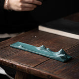 Maxbell Incense Holder Housewarming Gift Ash Catcher Tray for Restaurant Home Office Green