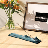 Maxbell Incense Holder Housewarming Gift Ash Catcher Tray for Restaurant Home Office Green