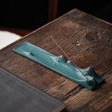 Maxbell Incense Holder Housewarming Gift Ash Catcher Tray for Restaurant Home Office Green