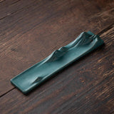 Maxbell Incense Holder Housewarming Gift Ash Catcher Tray for Restaurant Home Office Green
