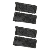 Maxbell 4x Women's Punk Fingerless Gloves Comfortable for Halloween Masquerade Party