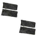 Maxbell 4x Women's Punk Fingerless Gloves Comfortable for Halloween Masquerade Party