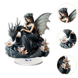 Maxbell Desktop Ornament Fairy and Dragon Tabletop Decor for Table Centerpiece Shelf