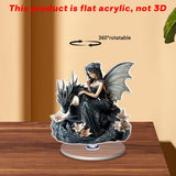 Maxbell Desktop Ornament Fairy and Dragon Tabletop Decor for Table Centerpiece Shelf