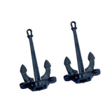 Maxbell 2Pcs RC Boat Anchors Miniature Anchors Rod Mini Hall Anchors for Kids Adults 2.3cmx4.1cm