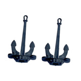 Maxbell 2Pcs RC Boat Anchors Miniature Anchors Rod Mini Hall Anchors for Kids Adults 2.9cmx5.3cm