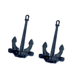 Maxbell 2Pcs RC Boat Anchors Miniature Anchors Rod Mini Hall Anchors for Kids Adults 2.9cmx5.3cm