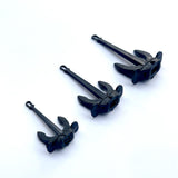 Maxbell 2Pcs RC Boat Anchors Miniature Anchors Rod Mini Hall Anchors for Kids Adults 3.5cmx6.4cm