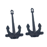 Maxbell 2Pcs RC Boat Anchors Miniature Anchors Rod Mini Hall Anchors for Kids Adults 1.6cmx2.4cm