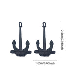 Maxbell 2Pcs RC Boat Anchors Miniature Anchors Rod Mini Hall Anchors for Kids Adults 1.6cmx2.4cm